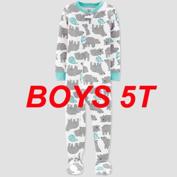 Just One You Made Other - NWT JUST ONE YOU MADE Boys 5T Zipper Pajamas